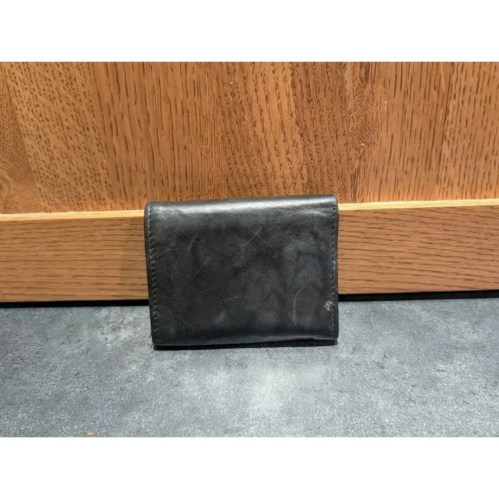 RFID Blocking Black Soft Leather Wallet Men's